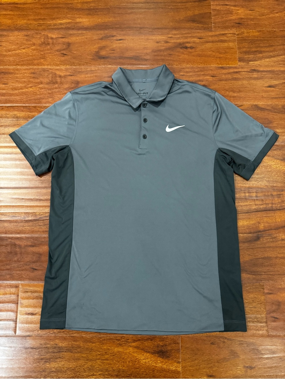 Nike Men’s Gray Polo with Black Side Panels